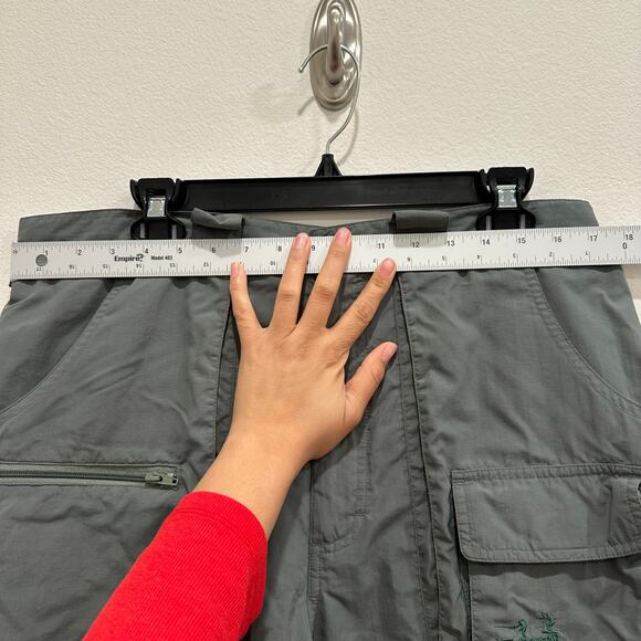 Cabela's Green Cargo Convertible Utility Hiking Fishing Outdoor Mens Pants Large - Picture 7 of 10